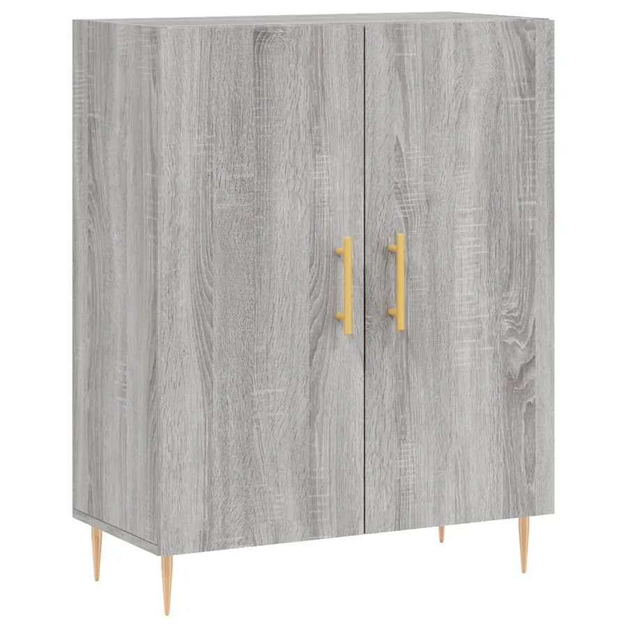 Buffet haut Sonoma gris 69,5x34x180 cm Bois d'ingénierie - 7