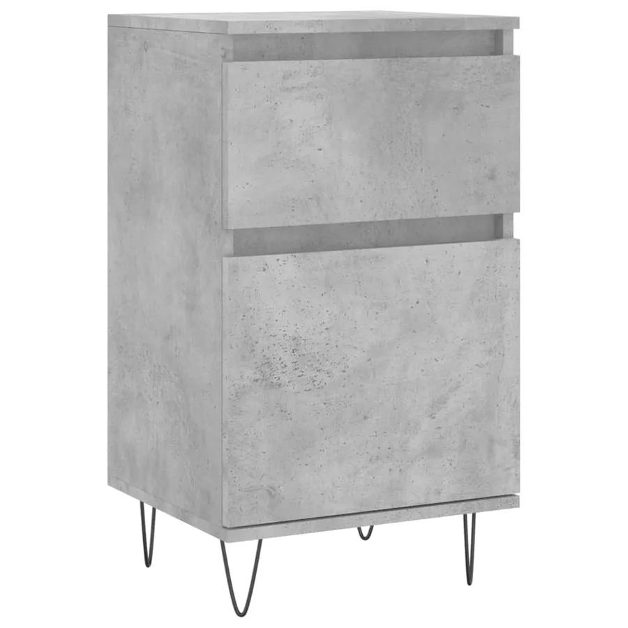 Buffet gris béton 40x35x70 cm bois d'ingénierie - 2
