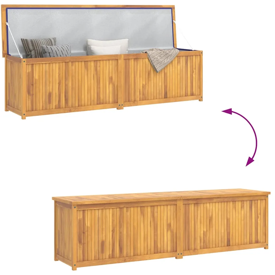 Boîte de jardin 200x50x55 cm Bois massif de teck - 8