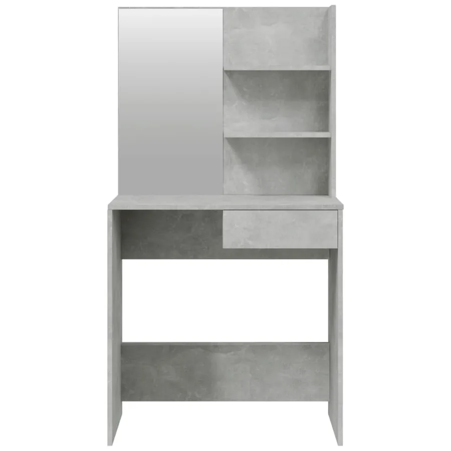 Coiffeuse avec miroir Gris béton 74,5x40x141 cm - 6