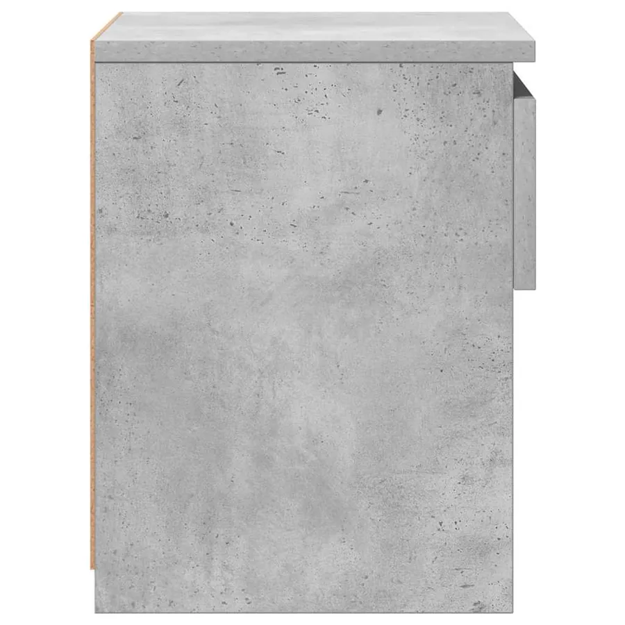 Table de chevet Gris béton 40x30x39 cm Bois d’ingénierie - 5