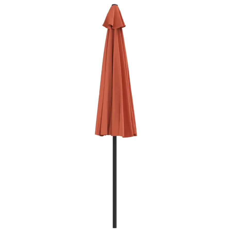 Parasol de balcon et mât en aluminium Terre cuite 270x144x222cm - 5
