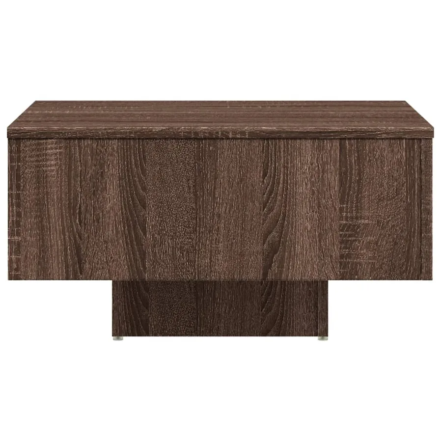 Table basse Chêne marron 60x60x31,5 cm Bois d'ingénierie - 5