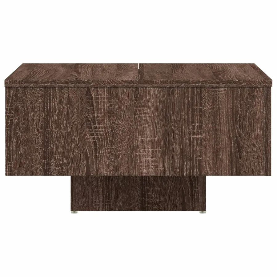 Table basse Chêne marron 60x60x31,5 cm Bois d'ingénierie - 6