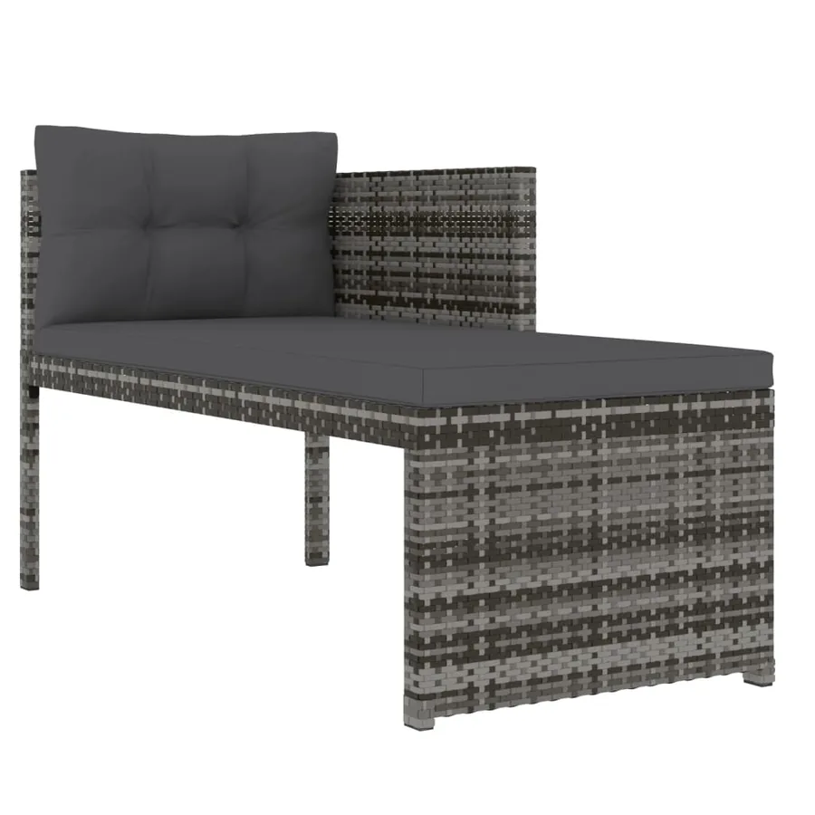 Ensemble à manger de jardin 4pcs coussins Gris Résine tressée - 6
