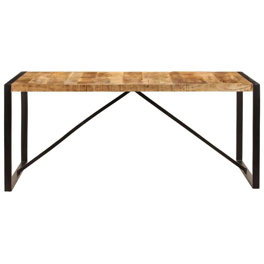 Table à manger Bois de manguier brut 180 cm - 3