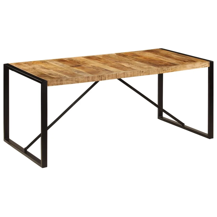 Table à manger Bois de manguier brut 180 cm - 9