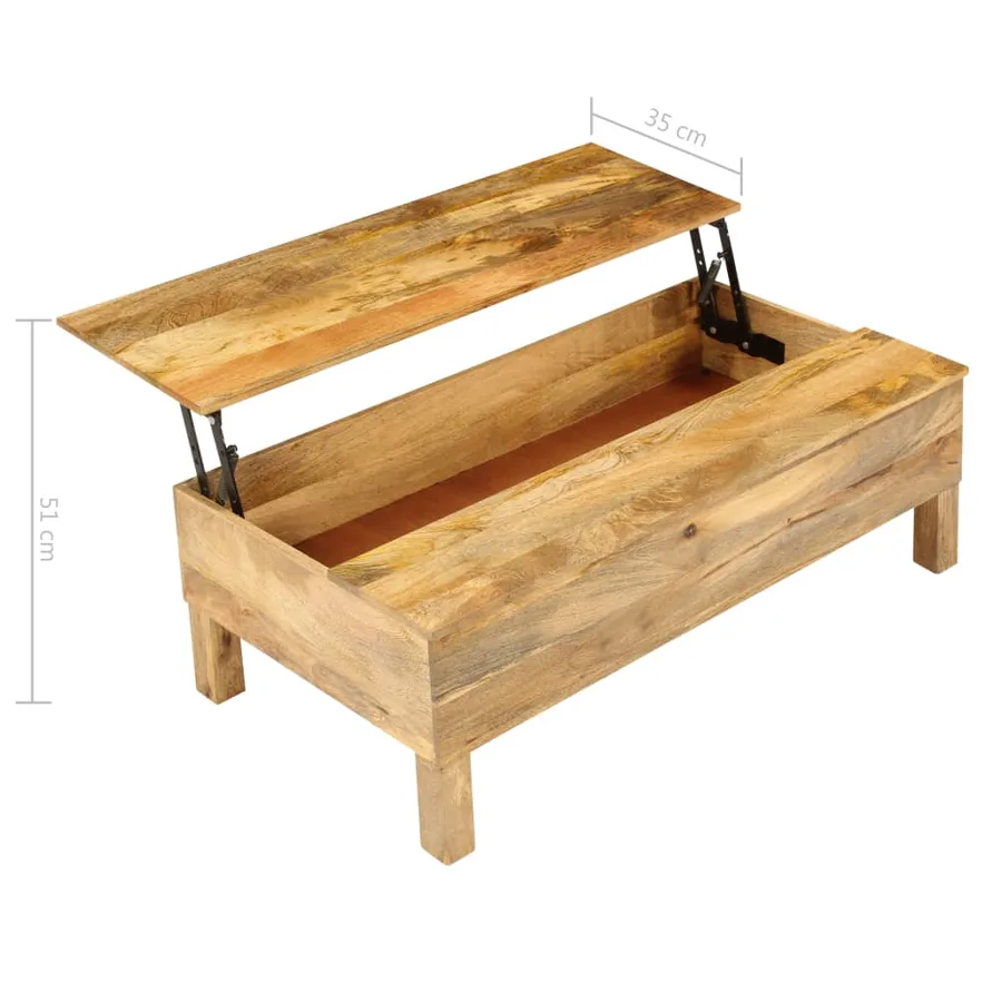 Table basse Bois de manguier massif 110x55x35 cm - 17
