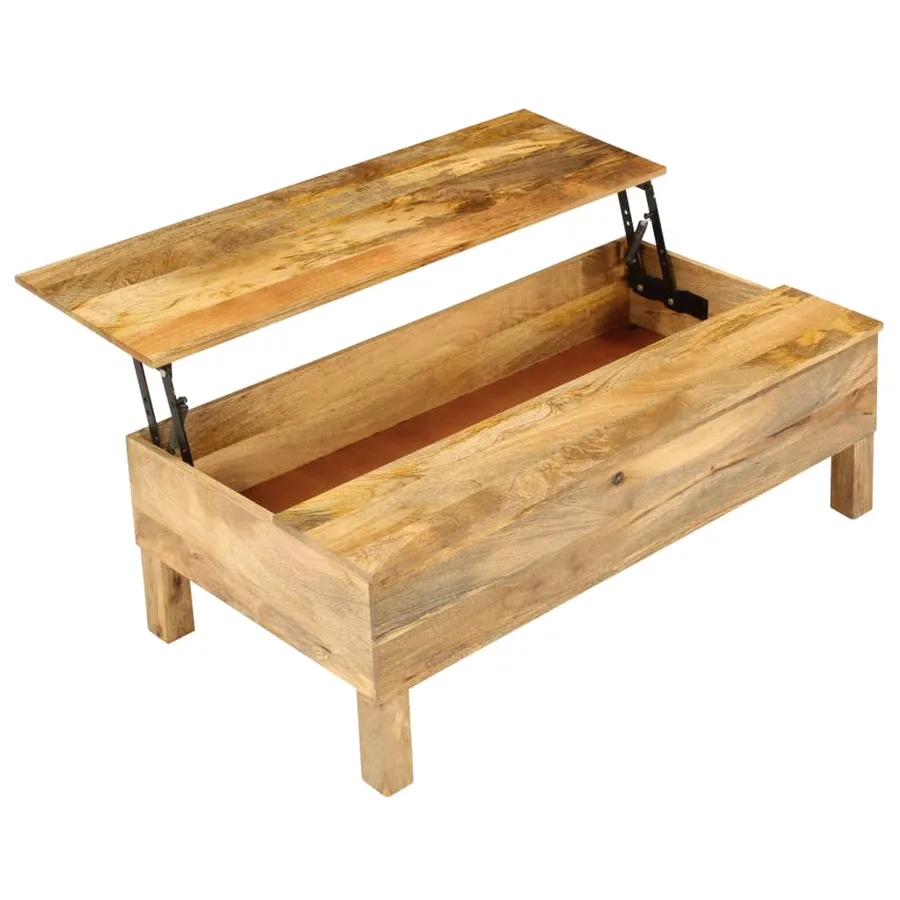 Table basse Bois de manguier massif 110x55x35 cm - 2