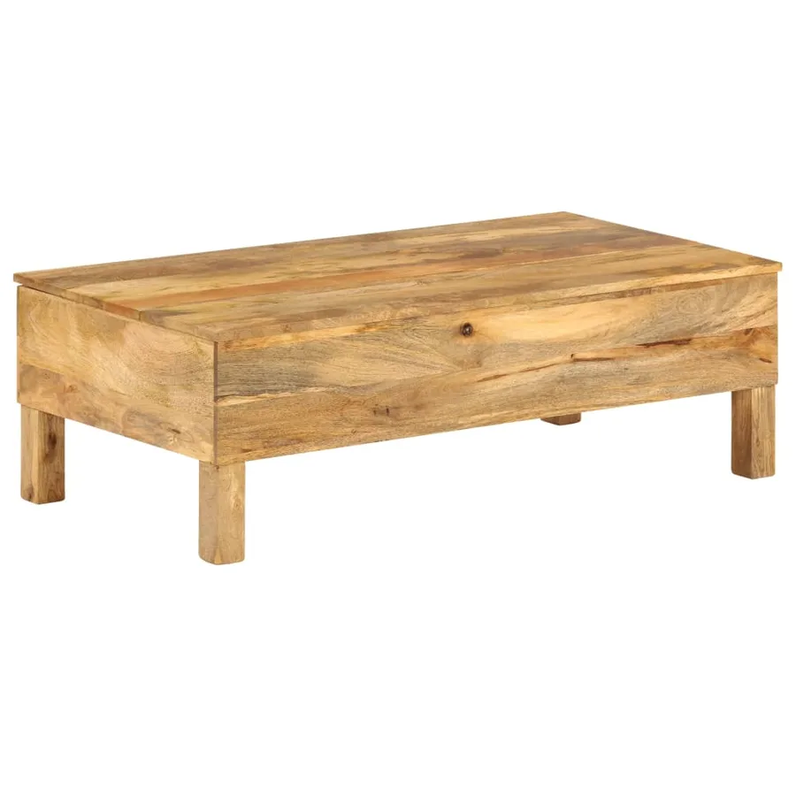 Table basse Bois de manguier massif 110x55x35 cm - 3