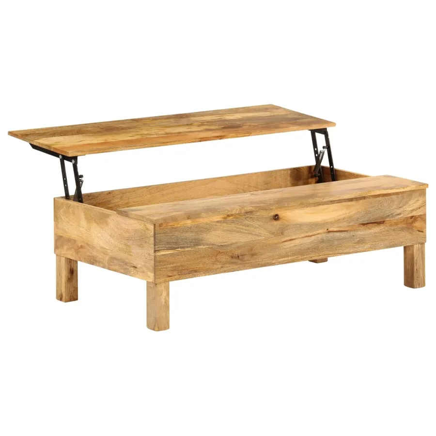 Table basse Bois de manguier massif 110x55x35 cm - 4