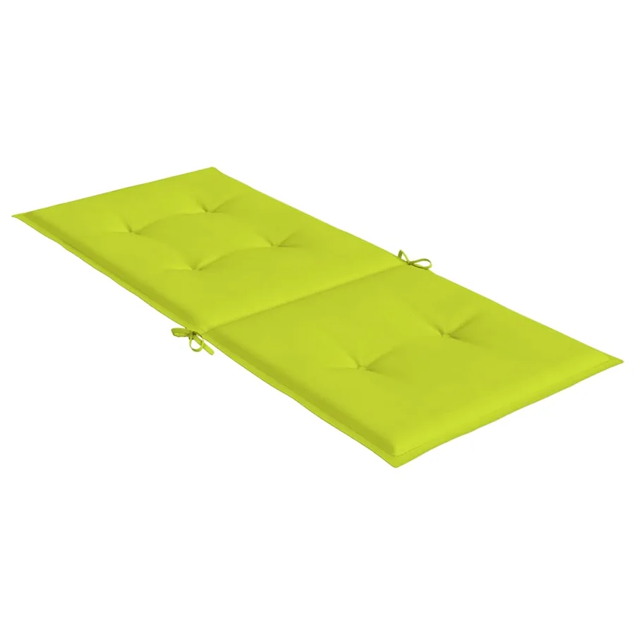 Coussins de chaise de jardin à dossier haut lot de 4 vert vif - 6