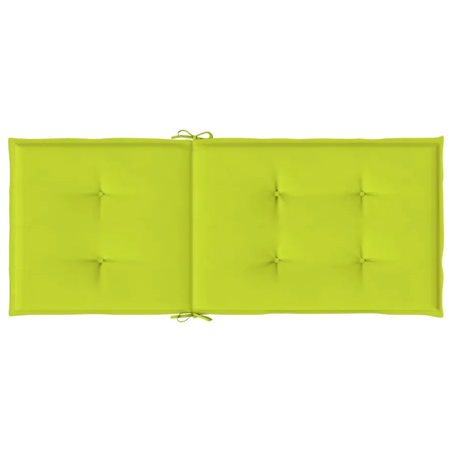 Coussins de chaise de jardin à dossier haut lot de 4 vert vif - 7