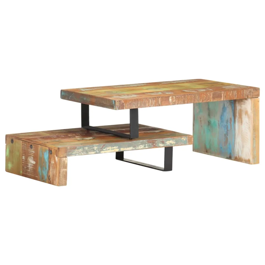 Ensemble de table basse 2 pcs Bois de récupération massif - 11