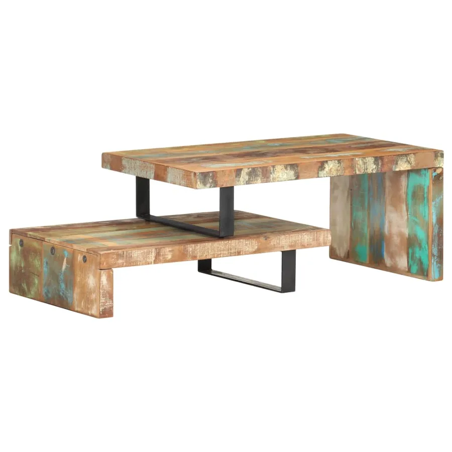 Ensemble de table basse 2 pcs Bois de récupération massif - 12
