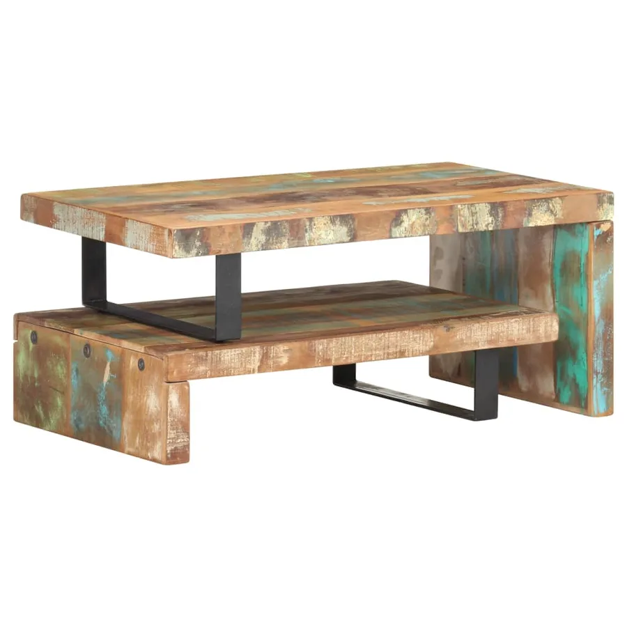 Ensemble de table basse 2 pcs Bois de récupération massif - 2