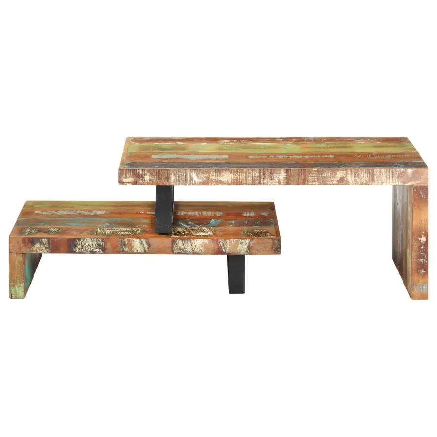 Ensemble de table basse 2 pcs Bois de récupération massif - 3
