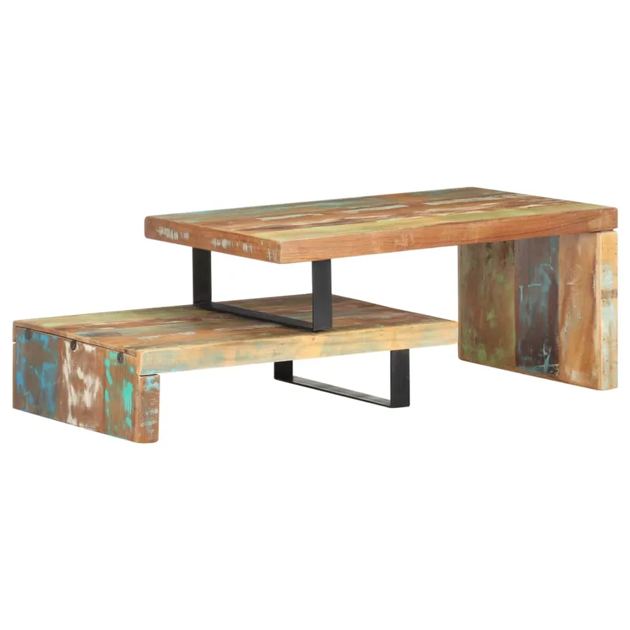Ensemble de table basse 2 pcs Bois de récupération massif - 9