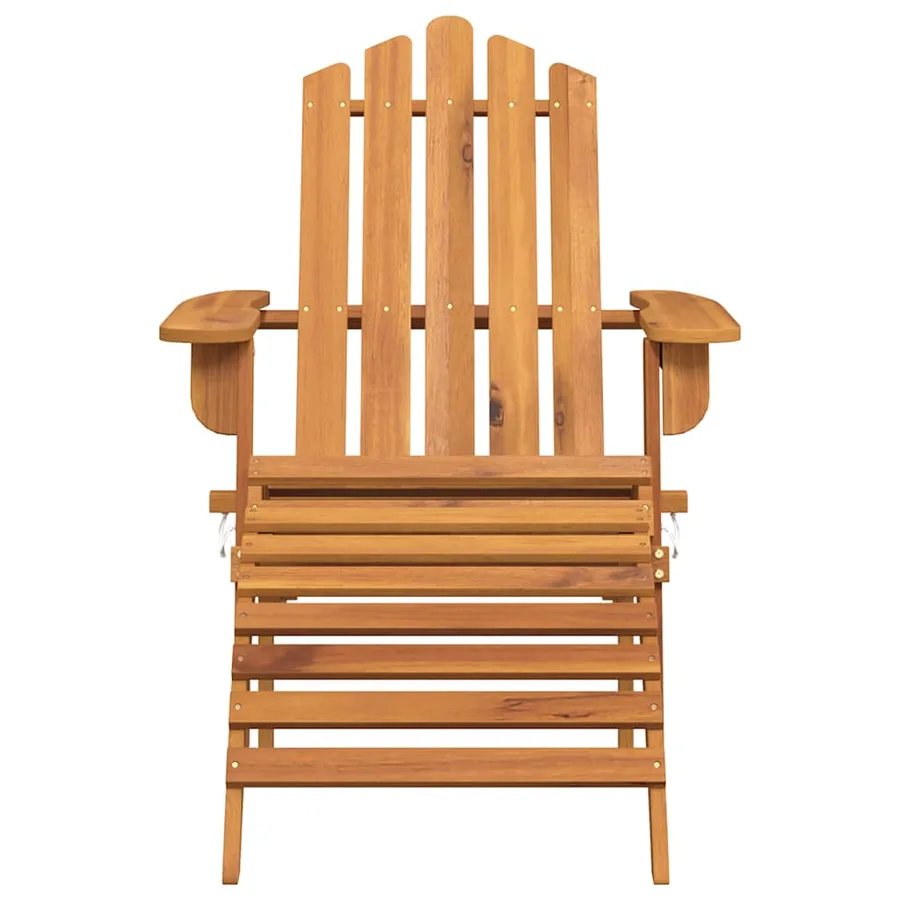Chaises Adirondack de jardin repose-pieds lot de 2 Bois acacia - 5