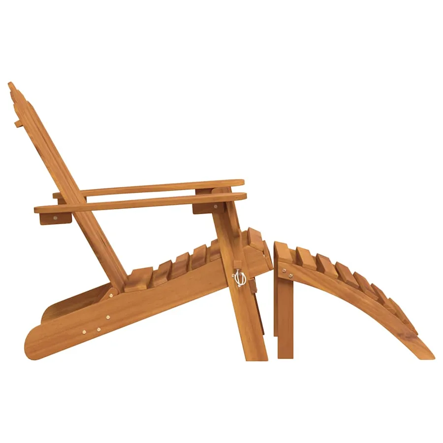 Chaises Adirondack de jardin repose-pieds lot de 2 Bois acacia - 6
