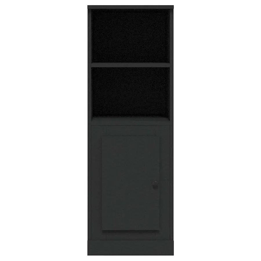 Buffet haut noir 36x35,5x103,5 cm bois d'ingénierie - 6