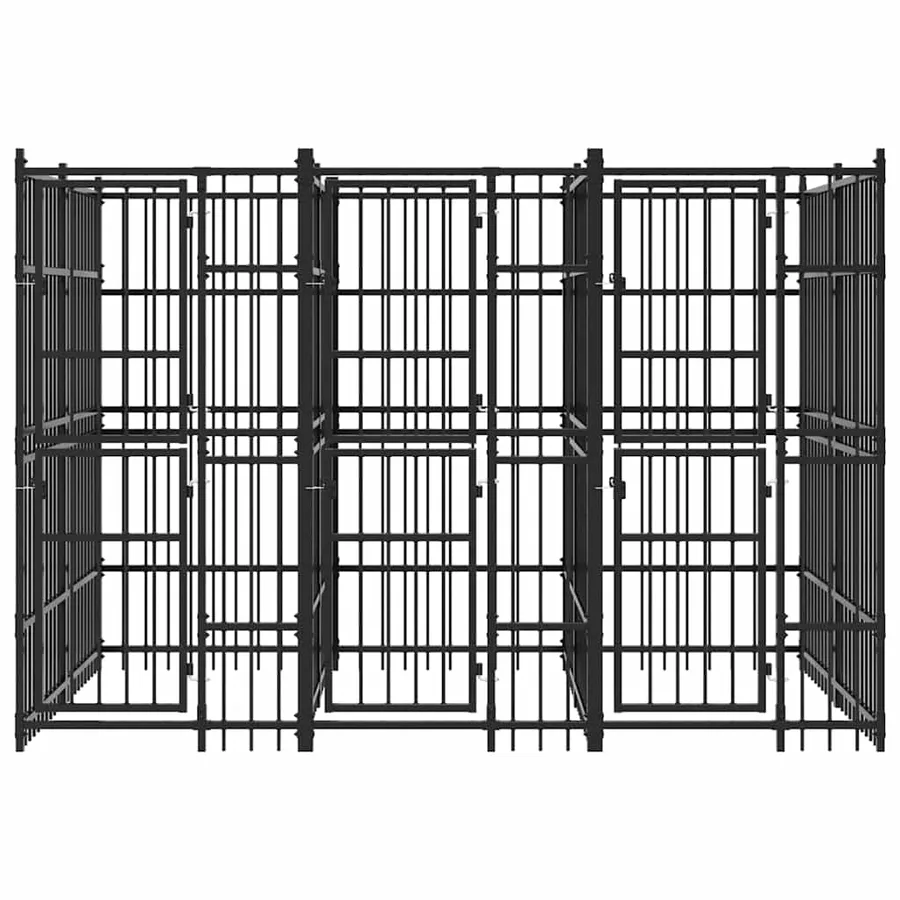 Chenil d'extérieur pour chiens Acier 5,53 m² - 5