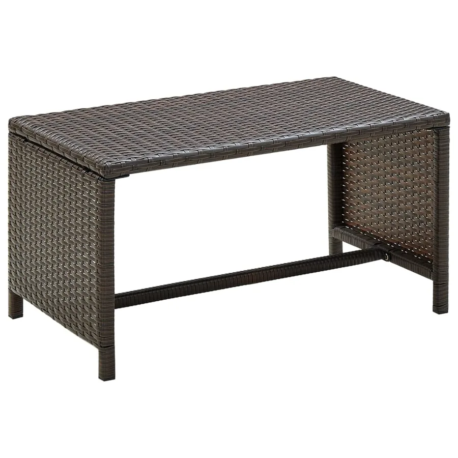 Salon de jardin 4 pcs avec coussins Résine tressée Marron - 6