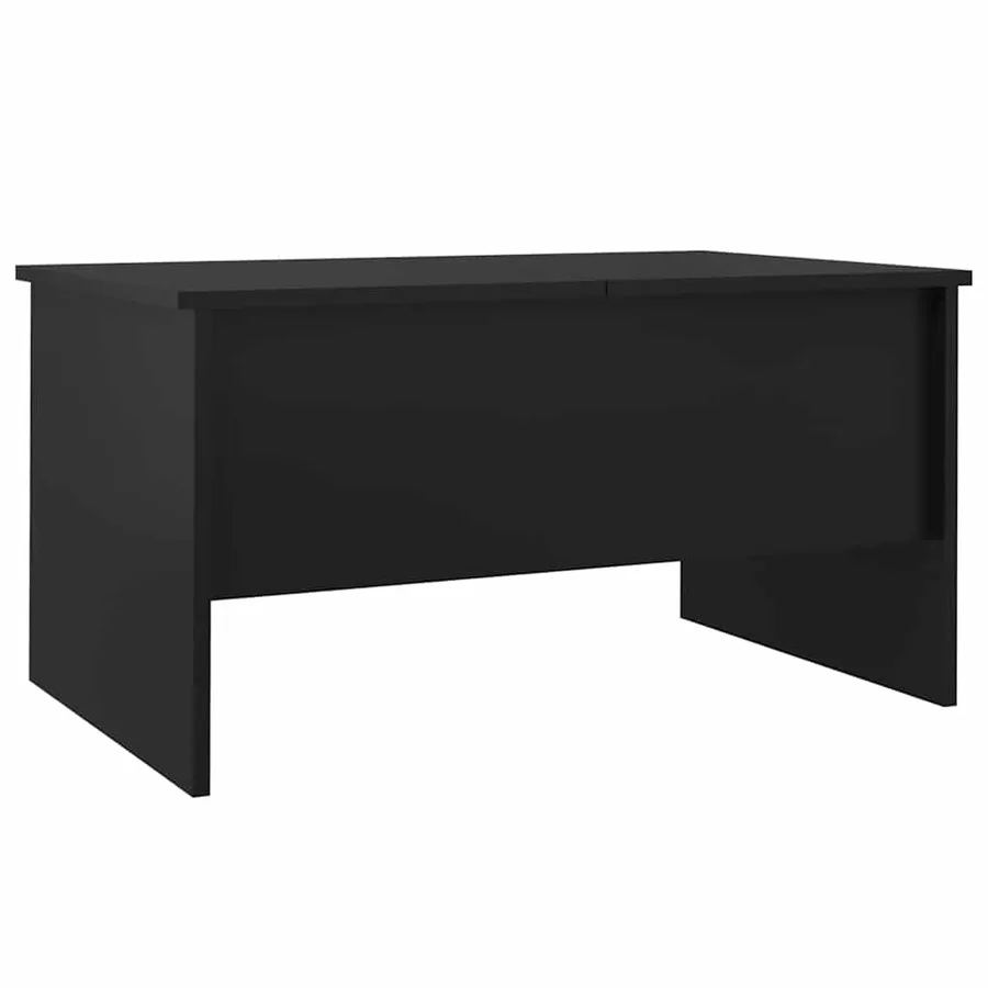 Table basse noir 80x50x42,5 cm bois d'ingénierie - 5