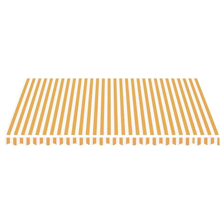 Tissu de remplacement pour auvent jaune et blanc 4,5x3,5 m polyester - 3