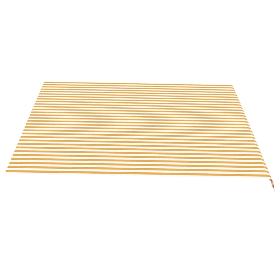 Tissu de remplacement pour auvent jaune et blanc 4,5x3,5 m polyester - 4