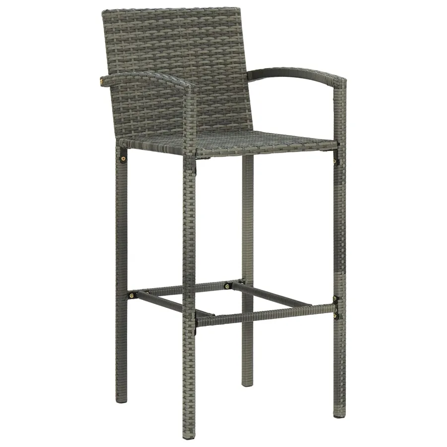 Ensemble de bar de jardin 5 pcs Gris - 6