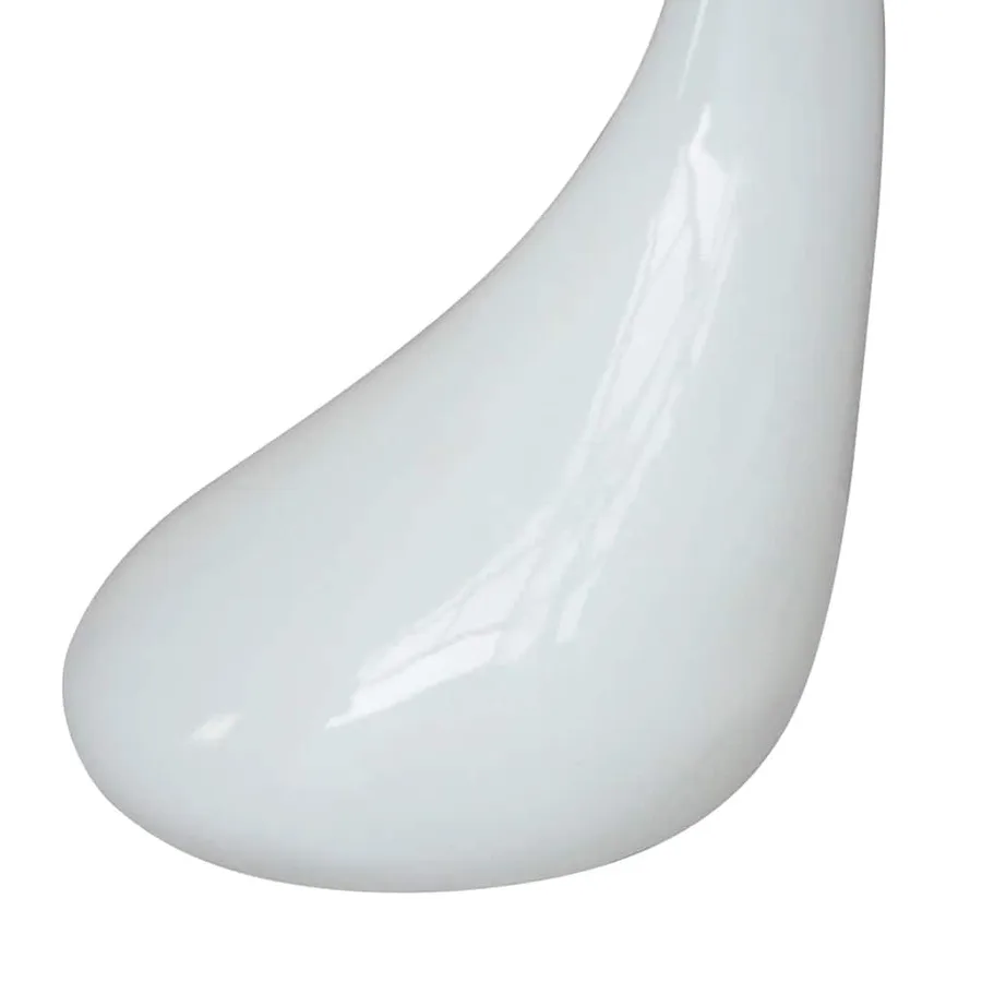Table basse et dessus de table Verre rond Blanc brillant 2 pcs - 5