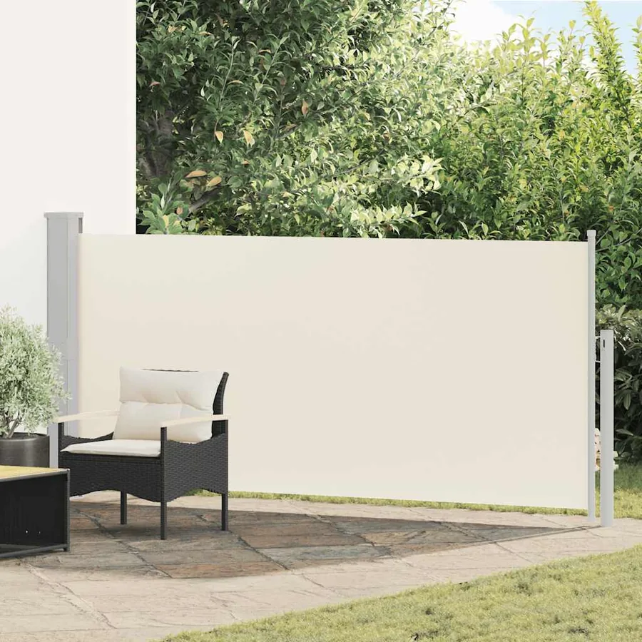 Auvent latéral rétractable 140 x 300 cm Blanc cassé