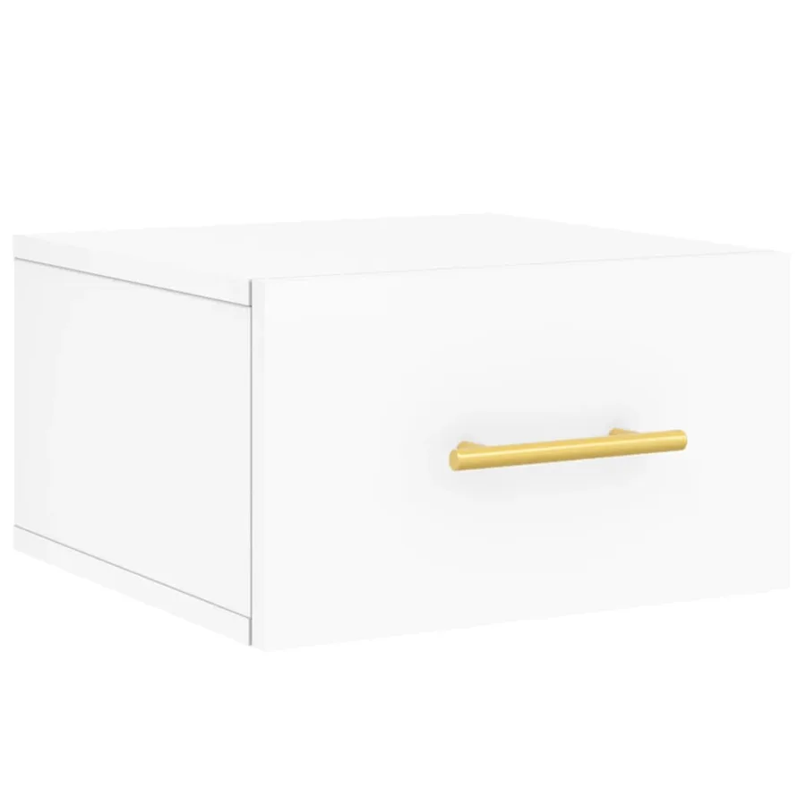Table de chevet murale blanc 35x35x20 cm - 2