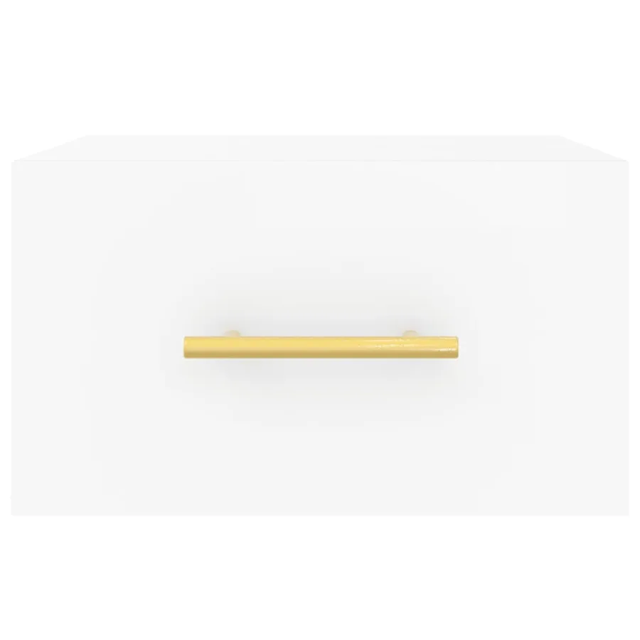 Table de chevet murale blanc 35x35x20 cm - 5