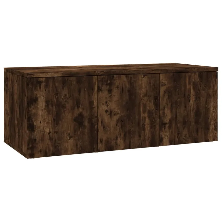 Meuble TV Chêne fumé 80x34x30 cm Bois d'ingénierie - 2