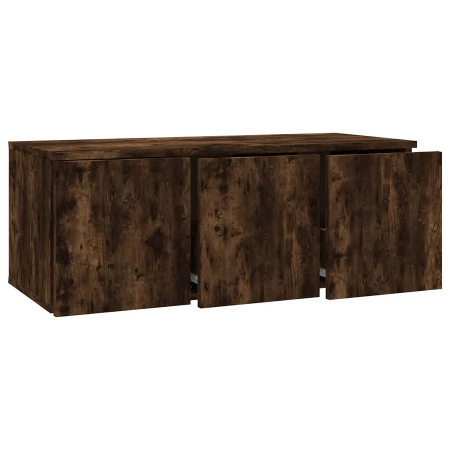 Meuble TV Chêne fumé 80x34x30 cm Bois d'ingénierie - 5