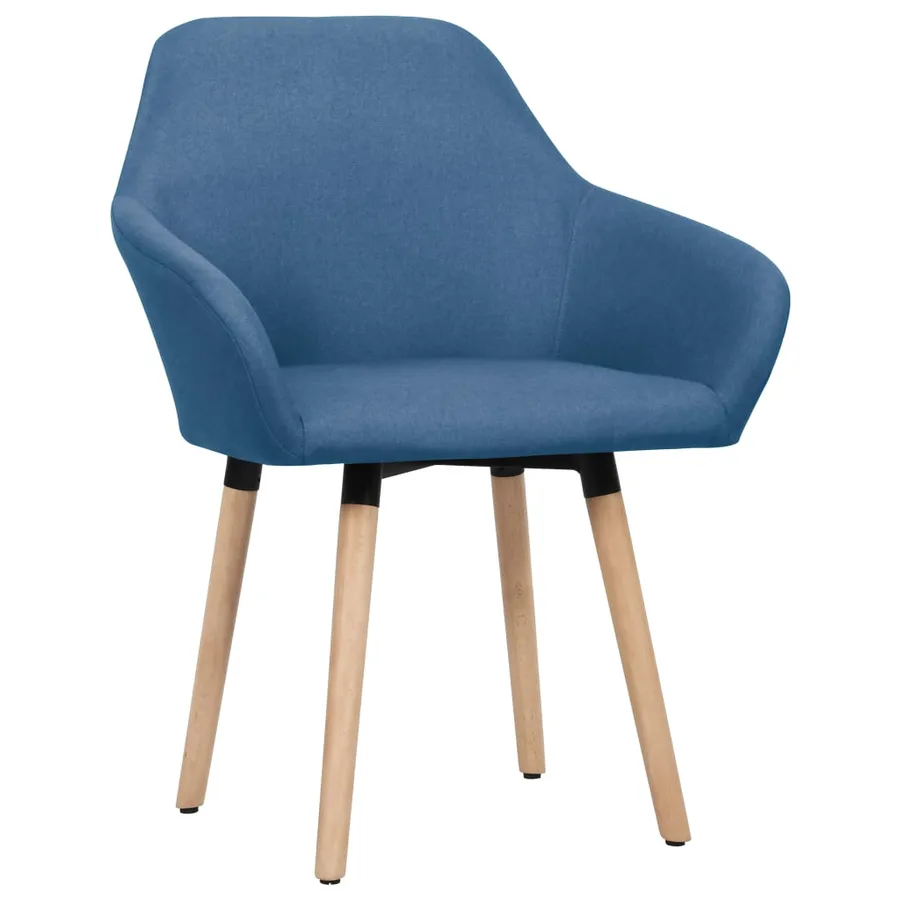 Chaises à manger lot de 2 bleu tissu - 2