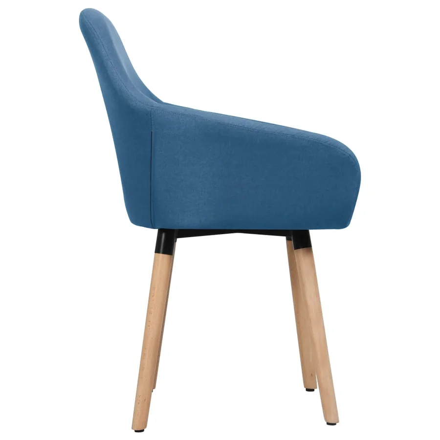 Chaises à manger lot de 2 bleu tissu - 3
