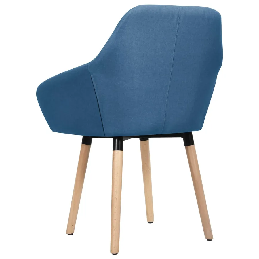 Chaises à manger lot de 2 bleu tissu - 4