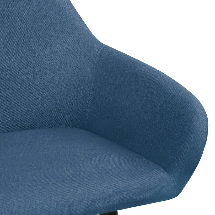 Chaises à manger lot de 2 bleu tissu - 5