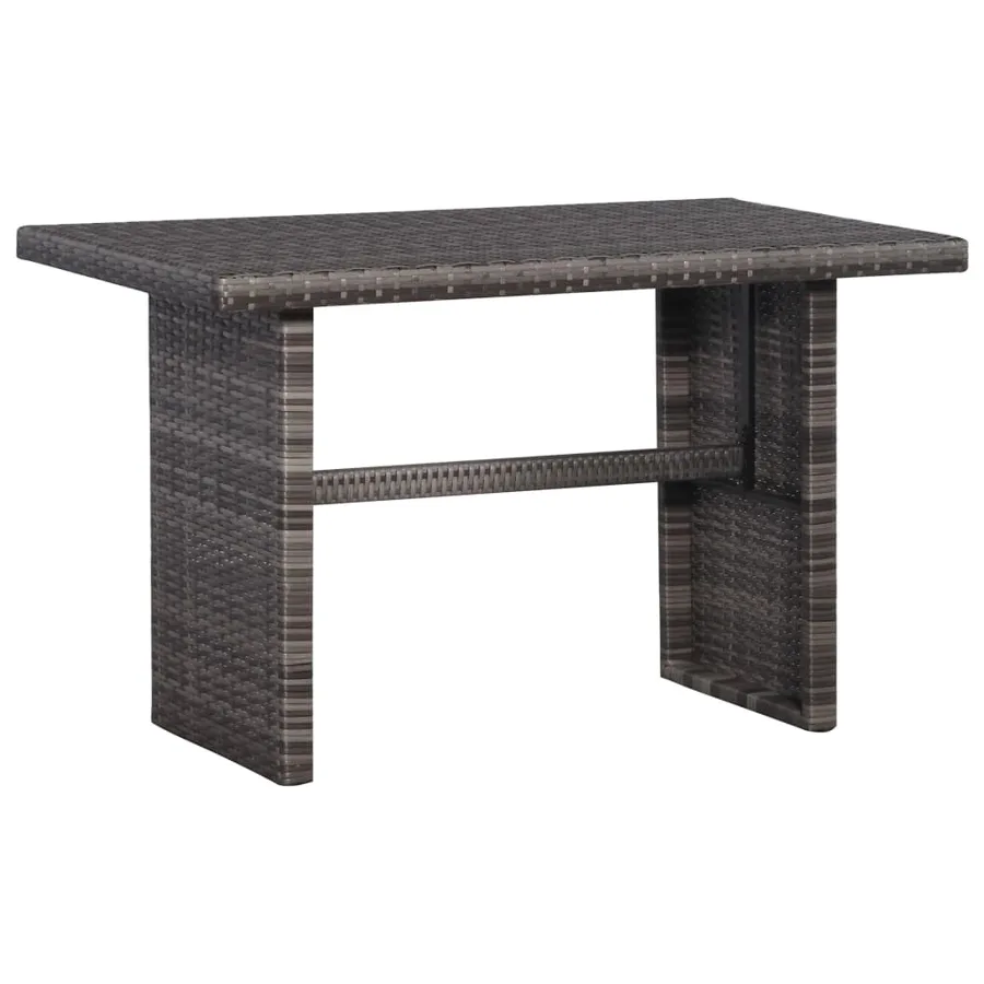 Ensemble de bistro 3 pcs avec coussins gris résine tressée - 4