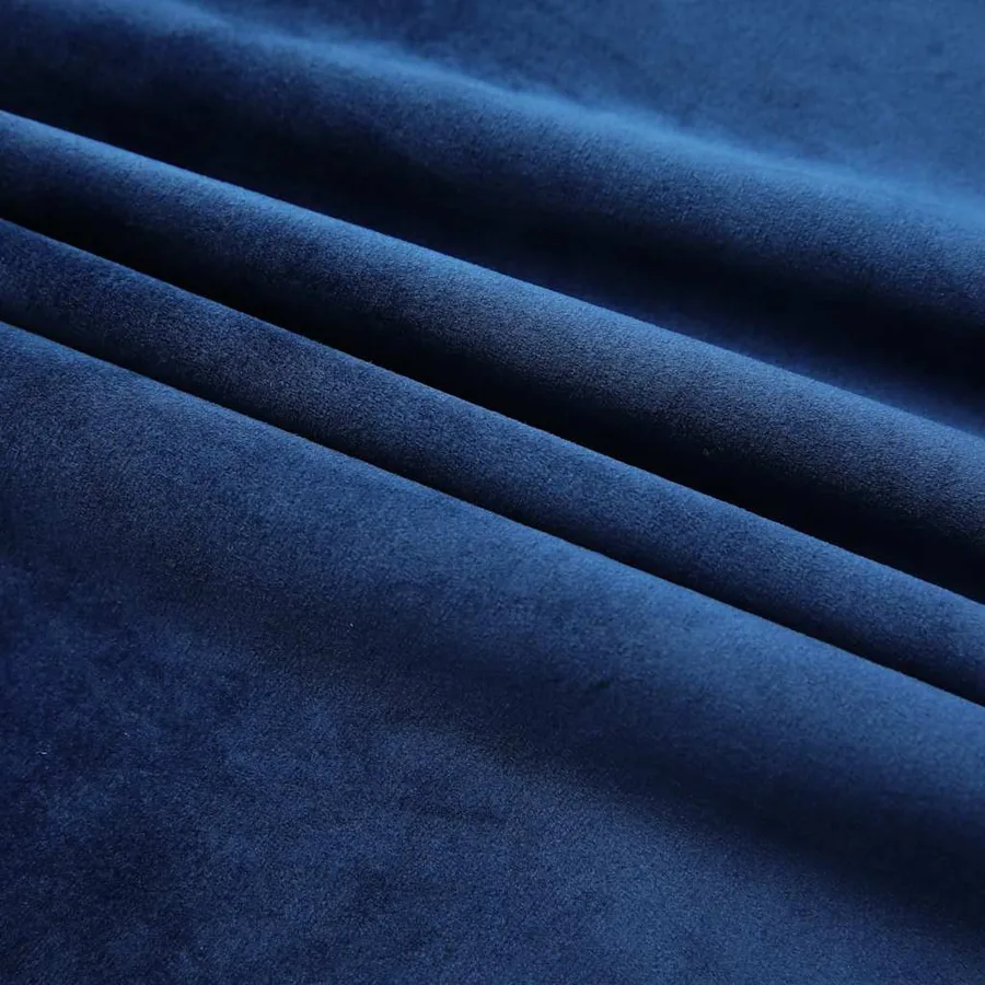 Rideaux occultants et crochet 2pcs Velours Bleu foncé 140x225cm - 3