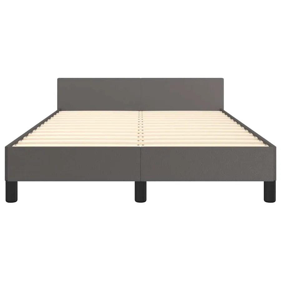 Cadre de lit avec tête de lit sans matelas gris 120x200 cm - 5