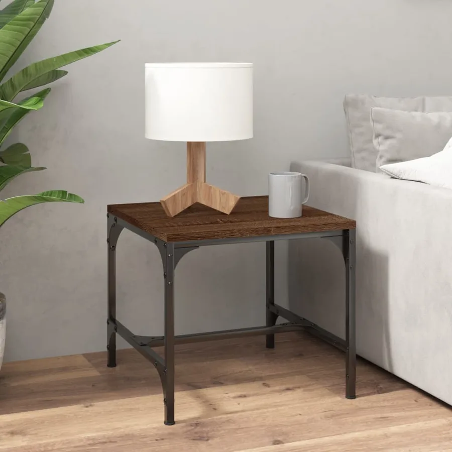 Tables d'appoint 2 pcs Chêne marron 40x40x35 cm Bois ingénierie - 3