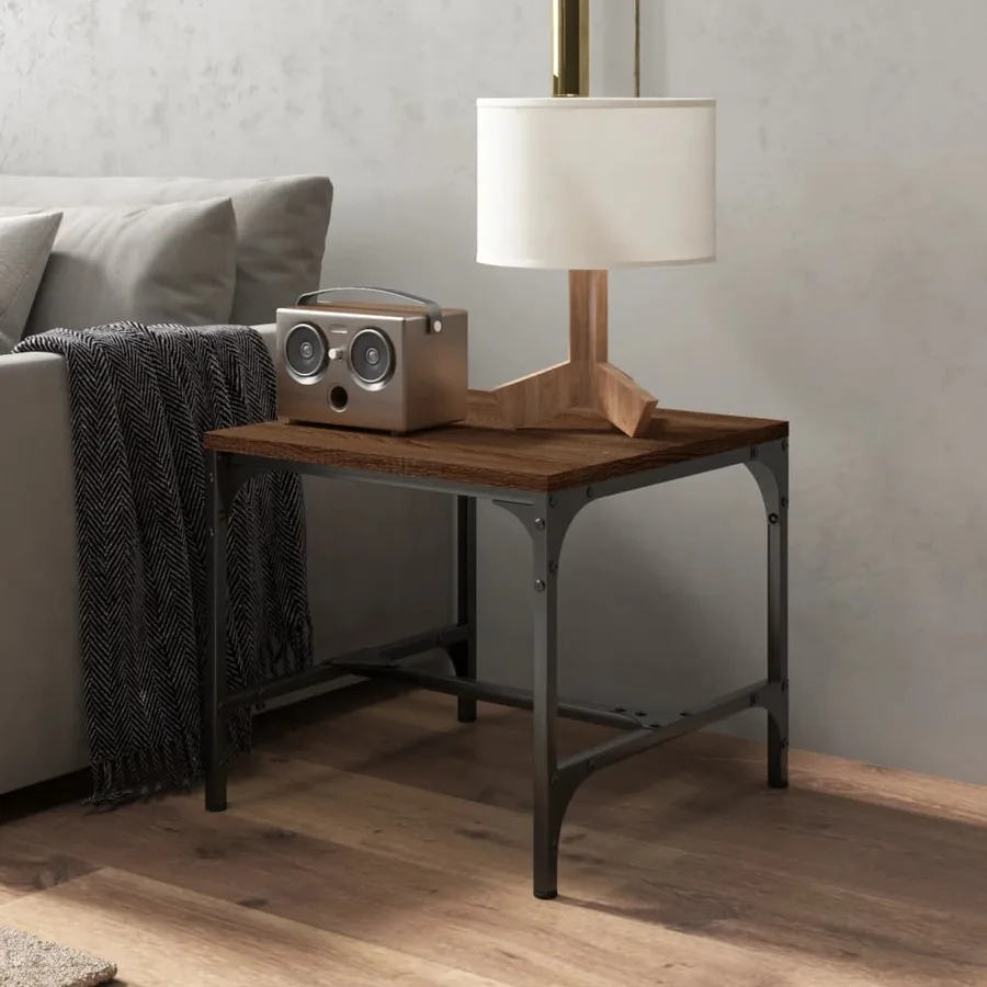 Tables d'appoint 2 pcs Chêne marron 40x40x35 cm Bois ingénierie - 4