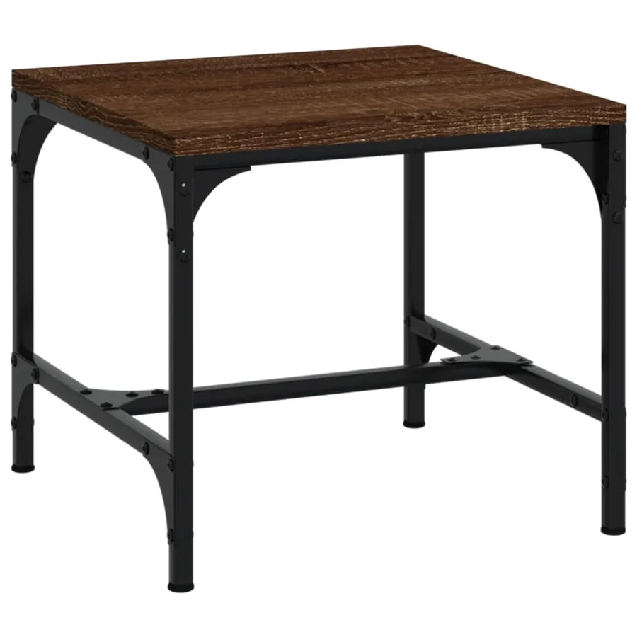 Tables d'appoint 2 pcs Chêne marron 40x40x35 cm Bois ingénierie - 5