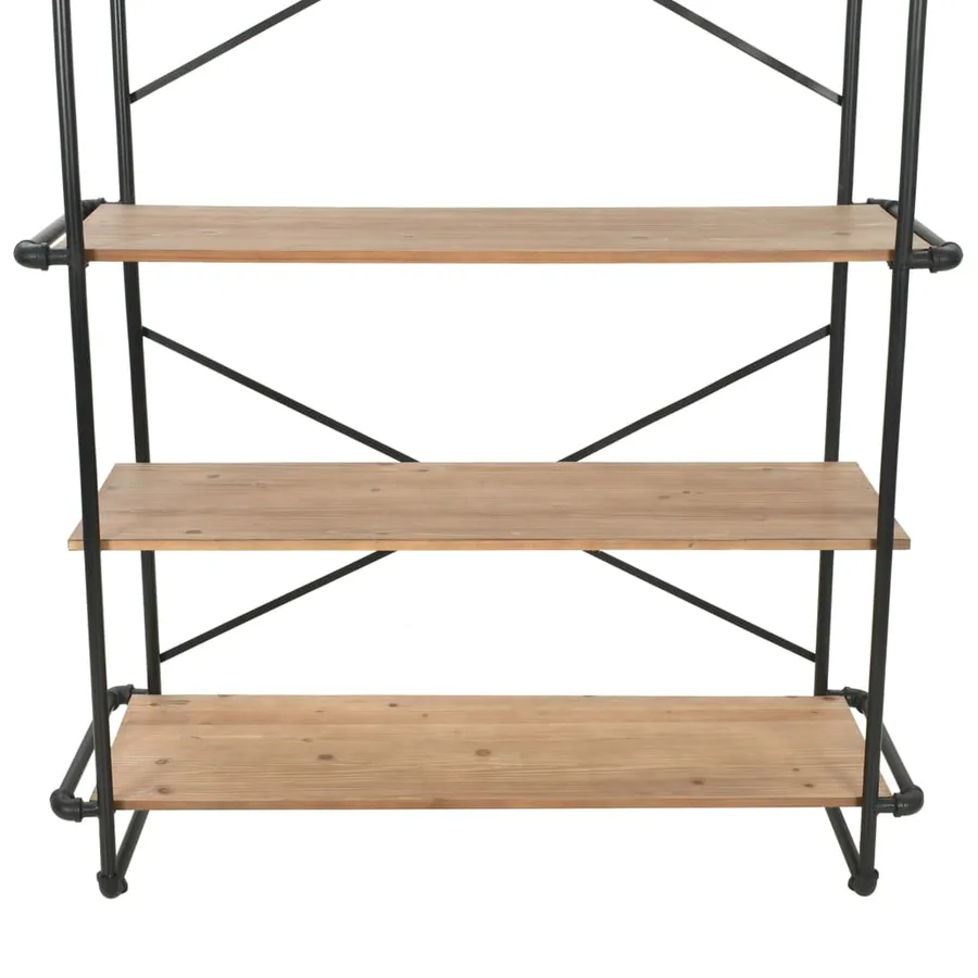 Bibliothèque Bois de sapin massif et acier 120x42x180 cm - 6