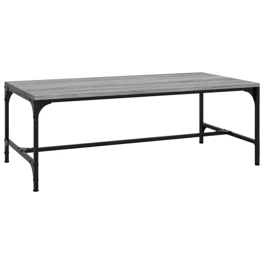 Table basse Sonoma gris 80x50x35 cm Bois d'ingénierie - 2
