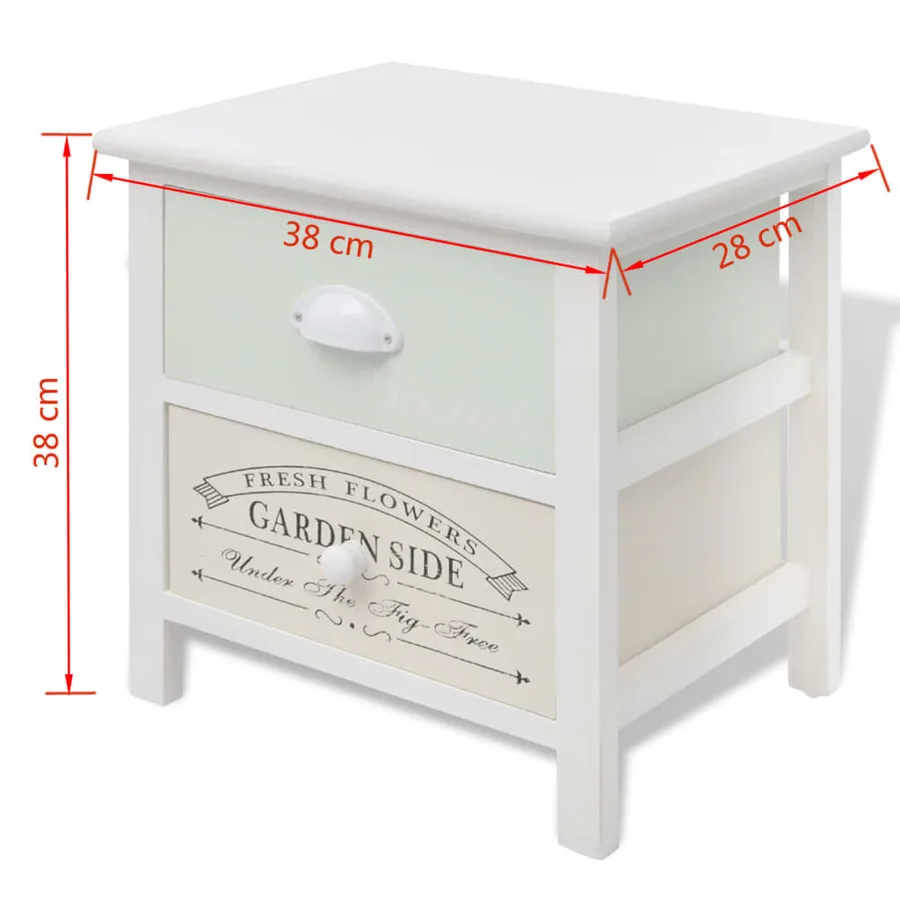 Table de chevet en style français 2 pcs Bois - 7